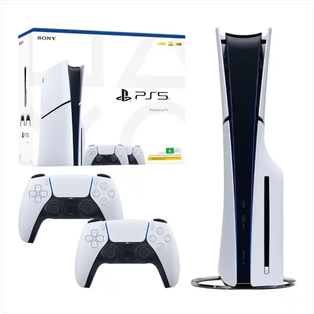 Ex Uk PlayStation 5 Console Slim – Bundle with 2 DualSense Wireless Controllers and FC25